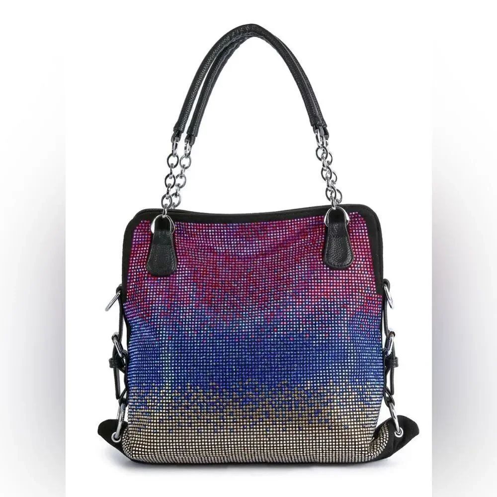 Rhinestone Ombré Satchel - Picture 2 of 5